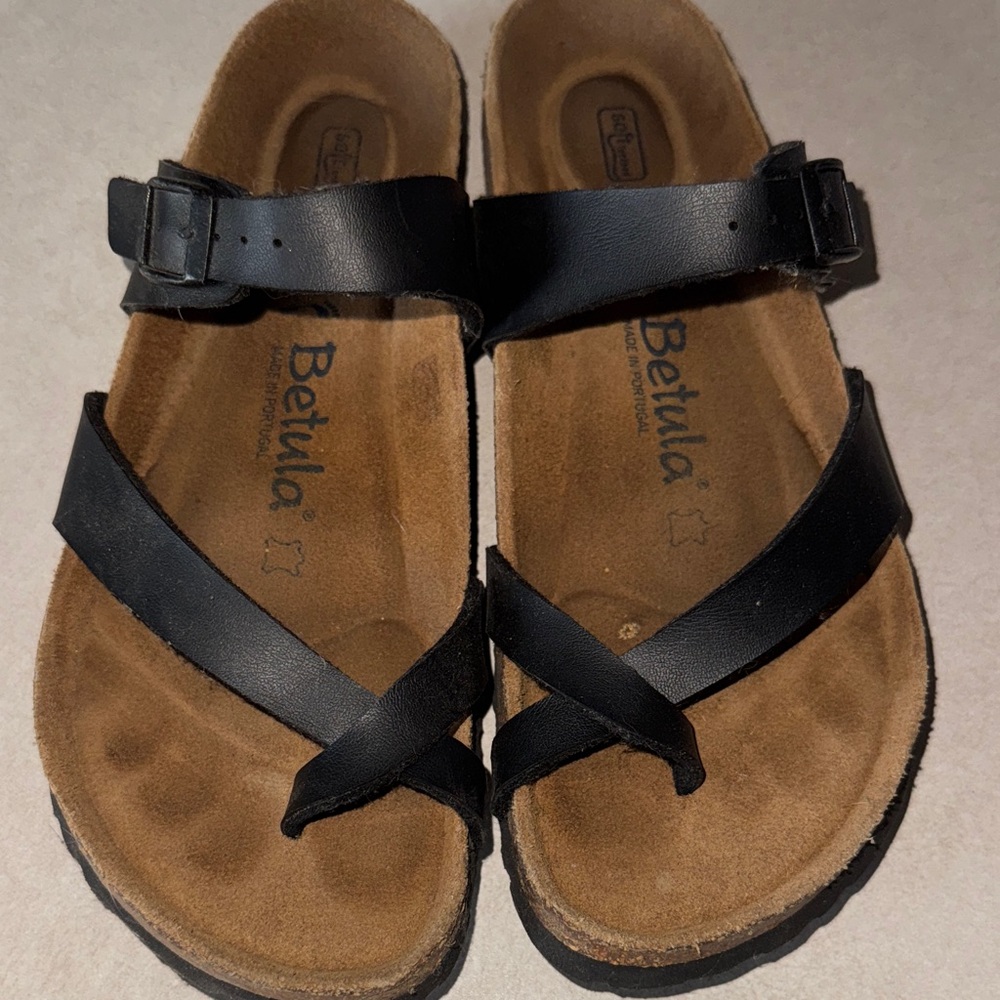 Womens Black Birkenstock Betula Sandals